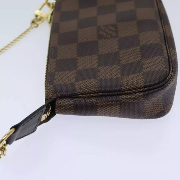 LOUIS VUITTON Damier Ebene Mini Pochette Accessoires Pouch N58009 LV Auth ac3267 - Picture 5 of 15